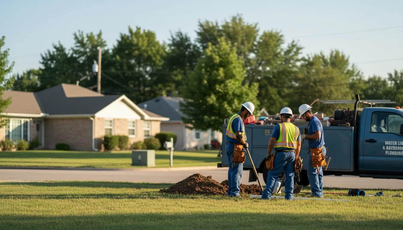 Residential water line and bathroom plumbing service in Houma, LA